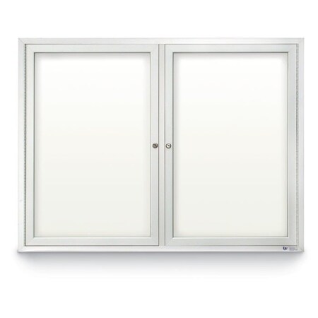 United Visual Products Double Indoor Magnetic Wet/Dry Erase Boa UV8525-BLACK-WHTPORC